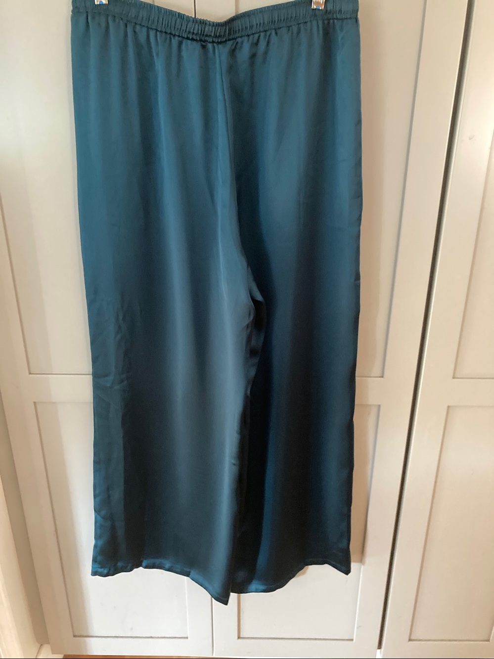 Teal Wide-Leg Satin Max Studio NWT and Pockets - Picture 7 of 9